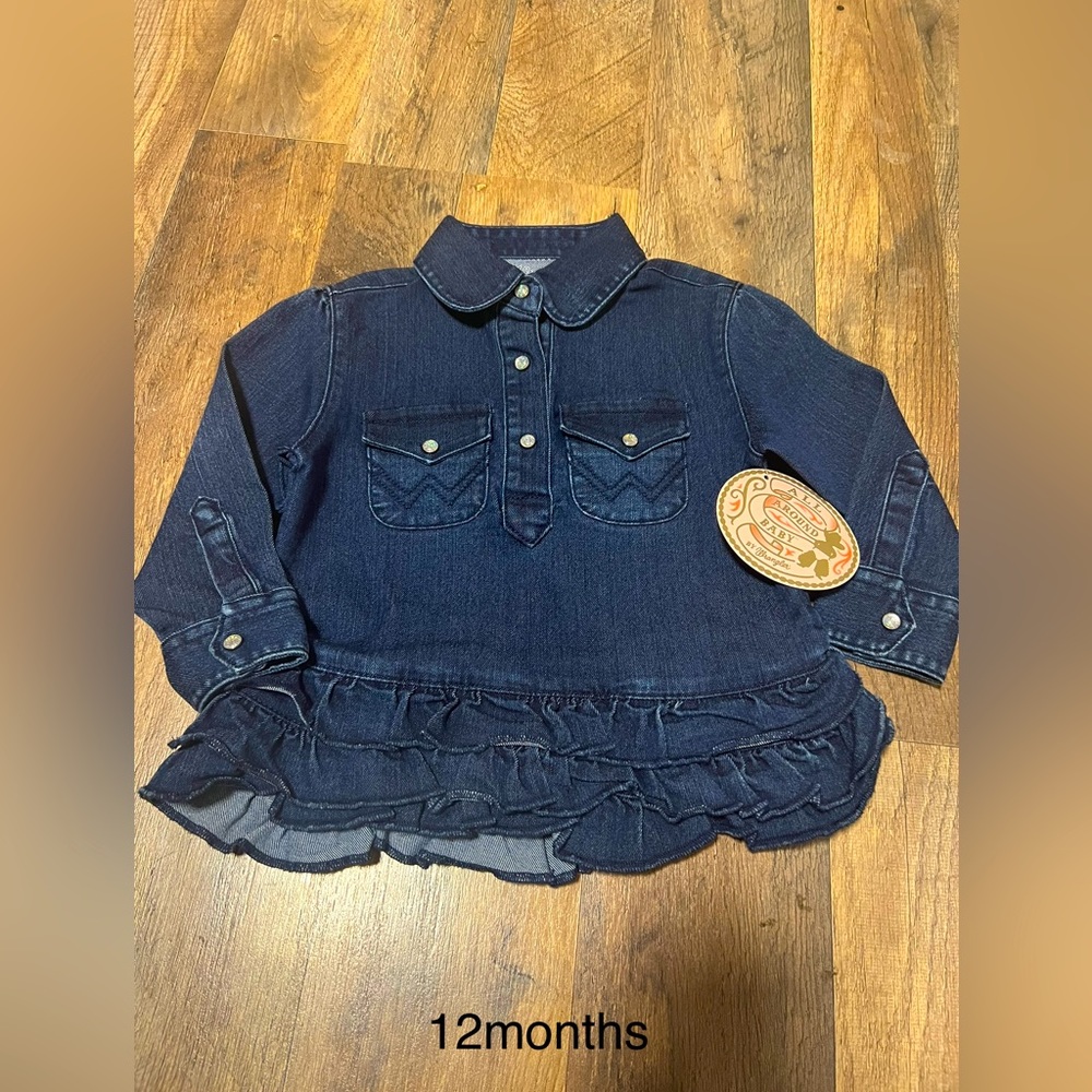 Wrangler Western Pearl Snap Baby Dress